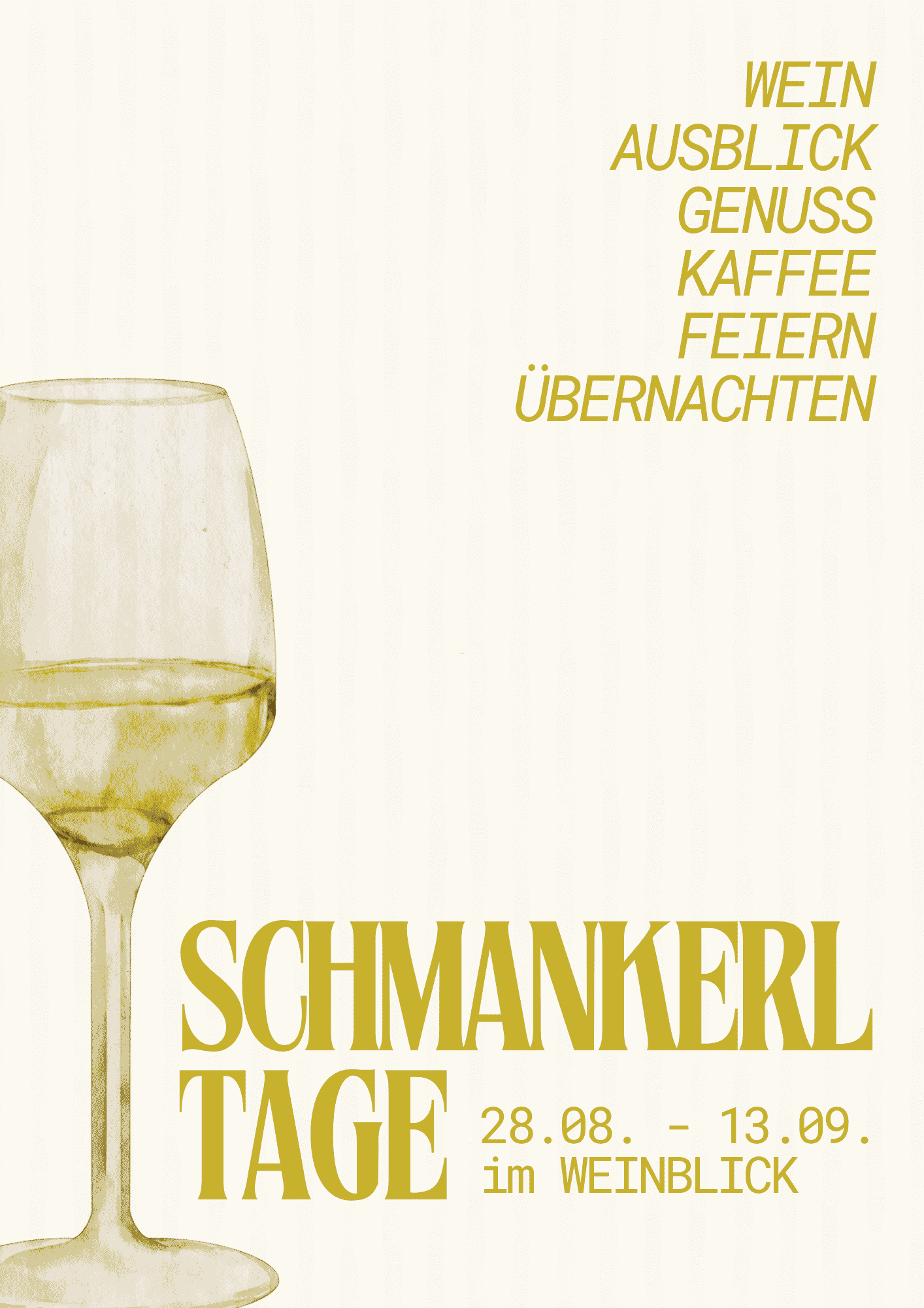SCHMANKERLTAGE 2026 Plakat (1) WEINBLICK Grafinger